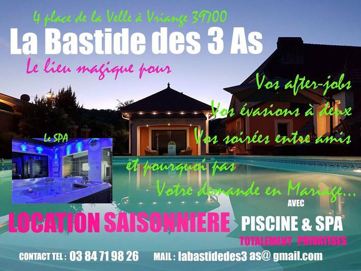 Gîte pour 2 personnes, avec piscine et jardin ainsi que terrasse et jacuzzi dans Vriange
