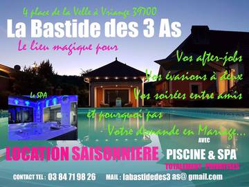 Gîte pour 2 personnes, avec piscine et jacuzzi ainsi que terrasse et jardin dans Vriange