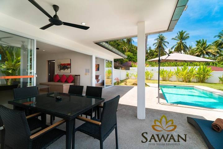 Location de vacances pour 2 personnes, avec vue ainsi que jardin et piscine à Lamai Beach - 3