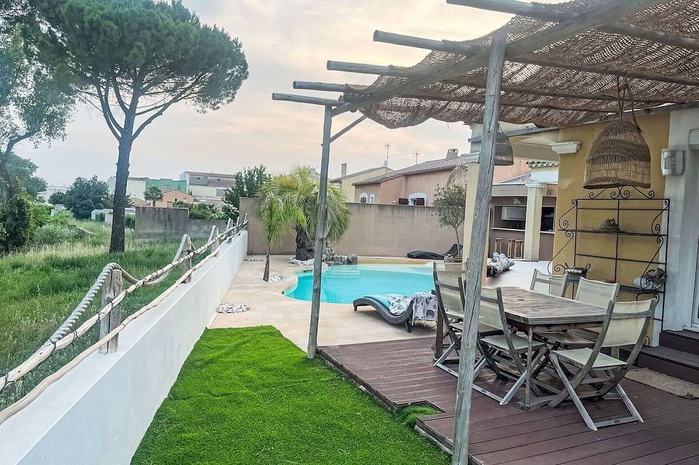 Estupenda casa de vacaciones privada con Wifi, piscina privada, A/C, Tv, terraza y aparcamiento in Thézan-lès-Béziers, Region de Béziers