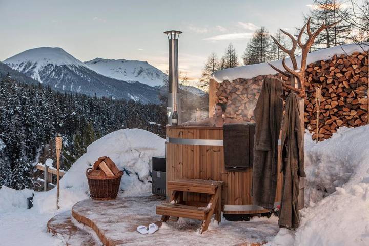 Hôtel pour 4 personnes, avec jardin et sauna ainsi que jacuzzi et piscine à Zernez - 4