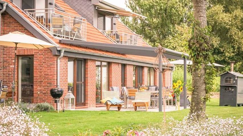 Ferienwohnung für 4 Personen, mit Garten und Balkon sowie Ausblick, kinderfreundlich in Schwanewede