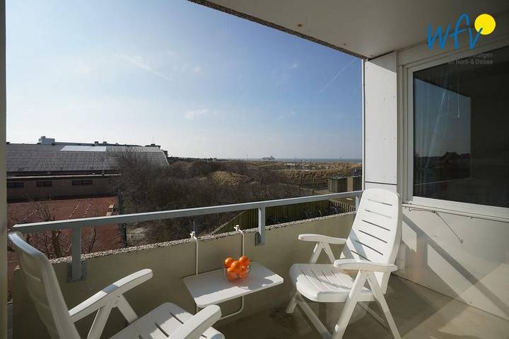 Ferienwohnung für 4 Personen, mit Balkon auf den Ostfriesische Inseln