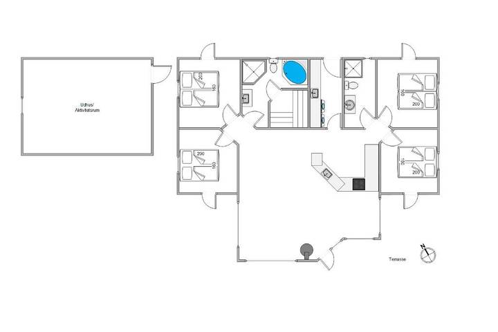 Schönes Ferienhaus mit Aktivitätsraum, Sauna und Whirlpool  in Lodbjerg Hede, Ringkøbing