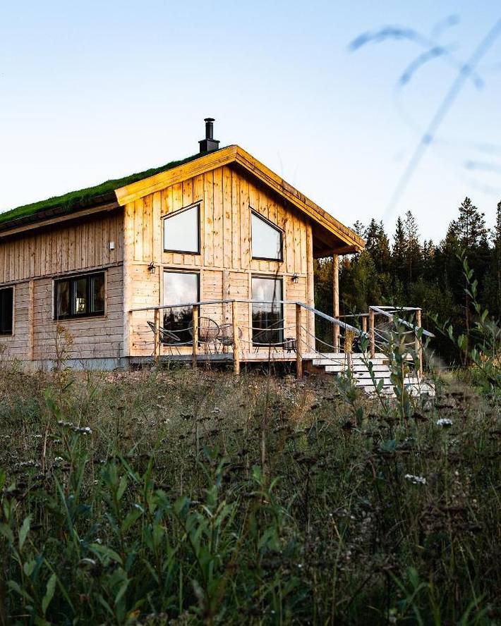 Chalet für 8 Personen, mit Sauna und Garten sowie Terrasse und Ausblick in Lappland (Schweden)
