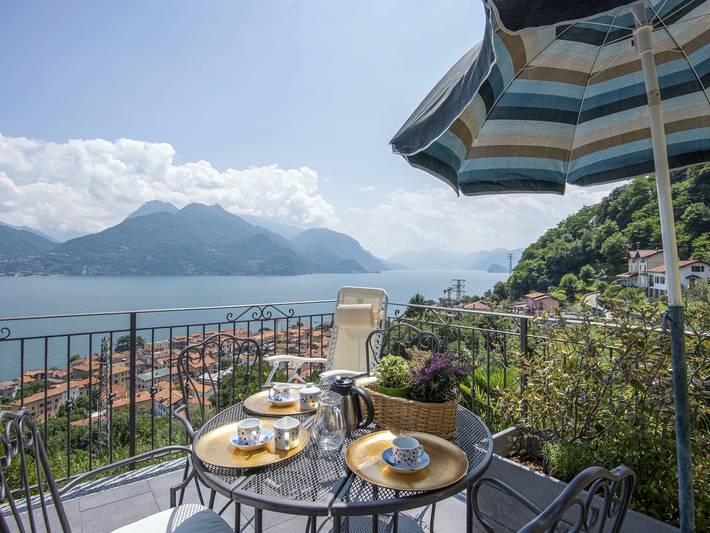 Ferienwohnung für 4 Personen, mit Terrasse und Seeblick sowie Garten in Comune di San Siro - 2
