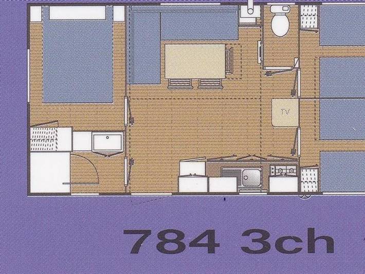 Camping Les Bords Du Guiers - Mobilheim 6 personen - O'phea 784 (2013) 6 pers klimatisiert in Saint-Genix-les-Villages, Chambéry und Umgebung