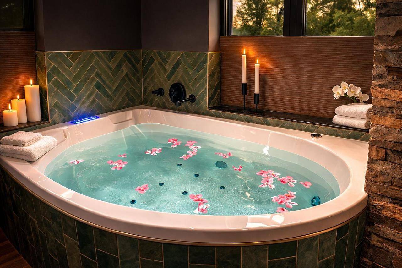 Wellness Tuin Horst Noord Limburg - Suite met Indoor Jacuzzi, Openhaard, Privé Hottub en Privé Sauna in Jachthut stijl - Ultieme Partner Beleving in Horst, Limburg
