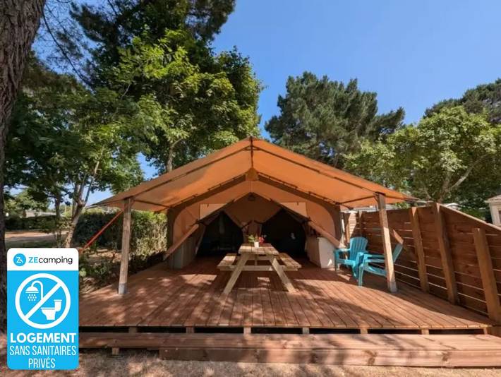 Tente pour 4 personnes, avec bassin pour enfant dans le Morbihan