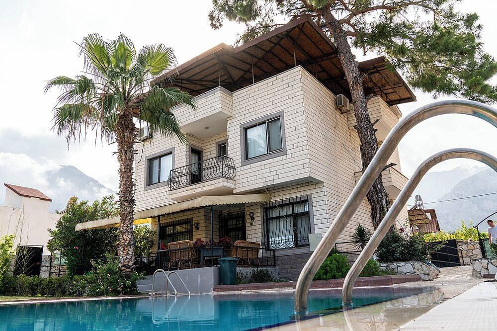Spacious Natural Stone Villa w/ Sea and Mountain Views and Private Pool in Kemer, Antalya Province
