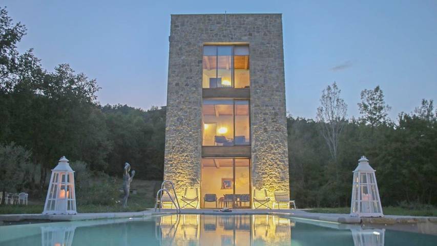Villa per 2 persone, con Balcone e Terrazza nonché Giardino e Piscina a Poppi