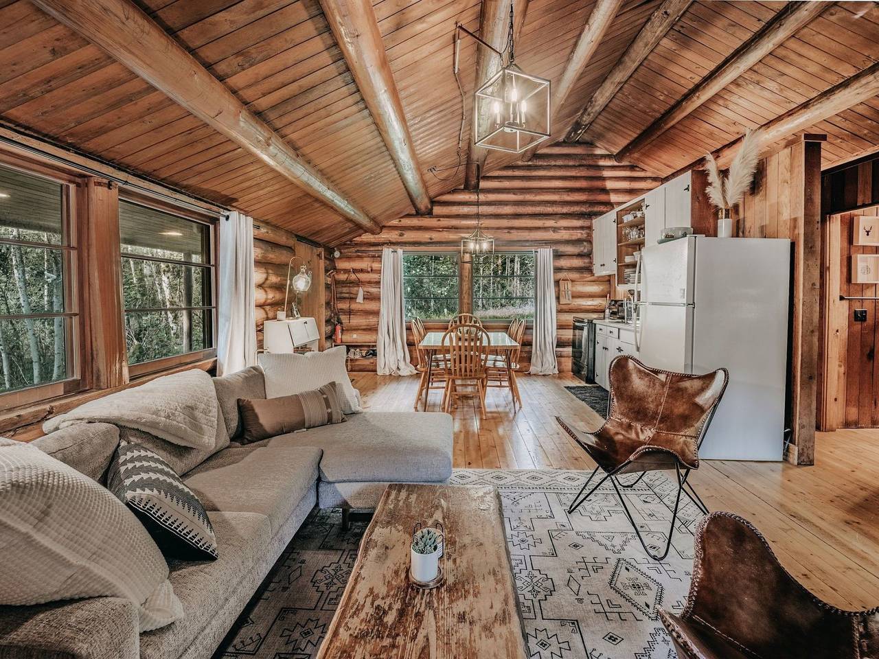 Historisches Blockhaus in North Cascades National Park