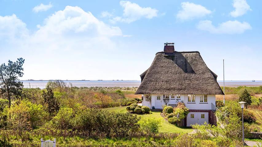 Ferienhaus mit Meerblick für 6 Personen, mit Garten und Sauna in Nieblum