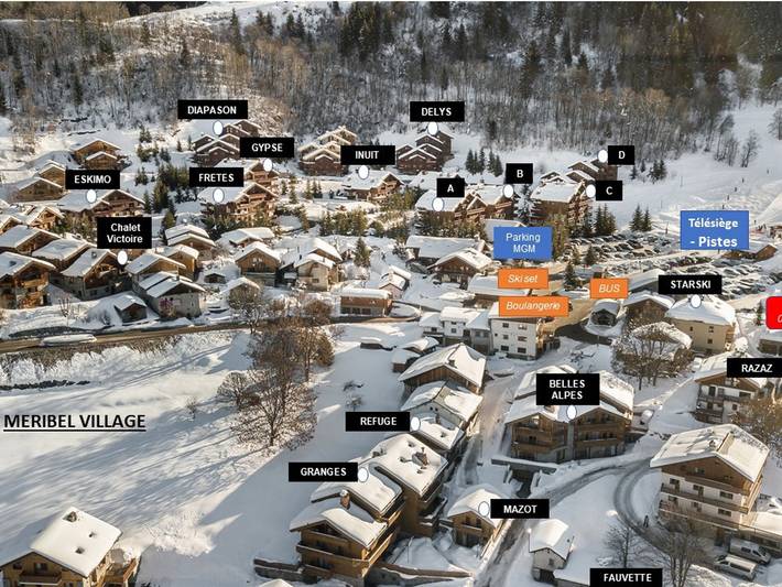 Gîte pour 8 personnes, avec balcon dans Meribel Village - 2