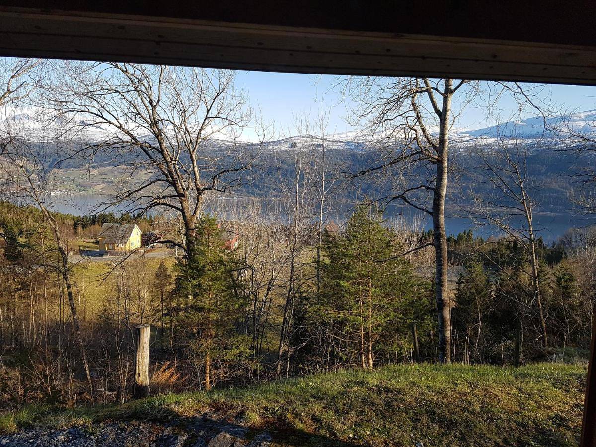 Panorama view along the fjord in Stryn in Stryn