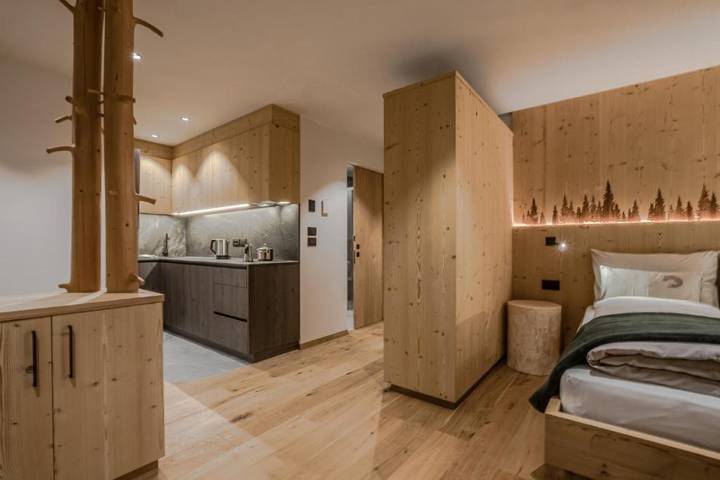 Hel enrumslägenhet, Studio Apartment 'Biohof Ruances' with Mountain View, Balcony and Wi-Fi in Costadedoi, Badia