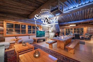 Cottage pour 2 personnes, avec piscine et vue ainsi que terrasse et sauna dans Inari