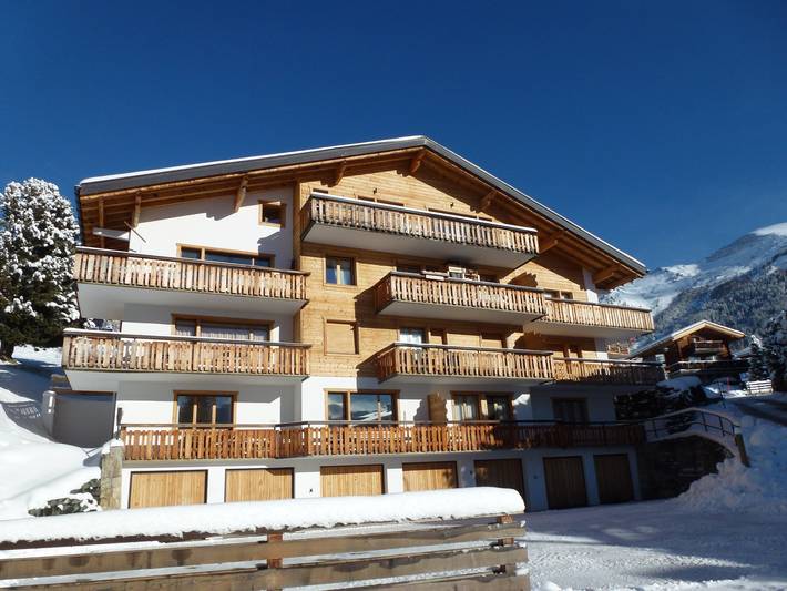 Hütte für 7 Personen, mit Balkon und Ausblick in Verbier