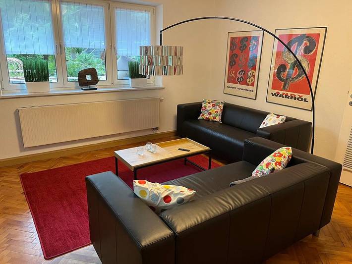 Ferienwohnung für 4 Personen, mit Balkon und Terrasse sowie Ausblick in Memmingen