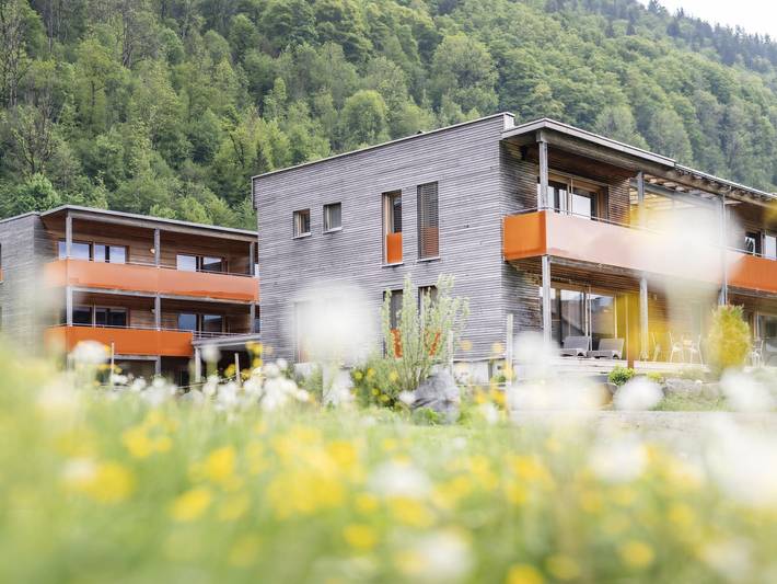 Ferienwohnung für 2 Personen, mit Balkon und Terrasse sowie Whirlpool und Garten in Bizau
