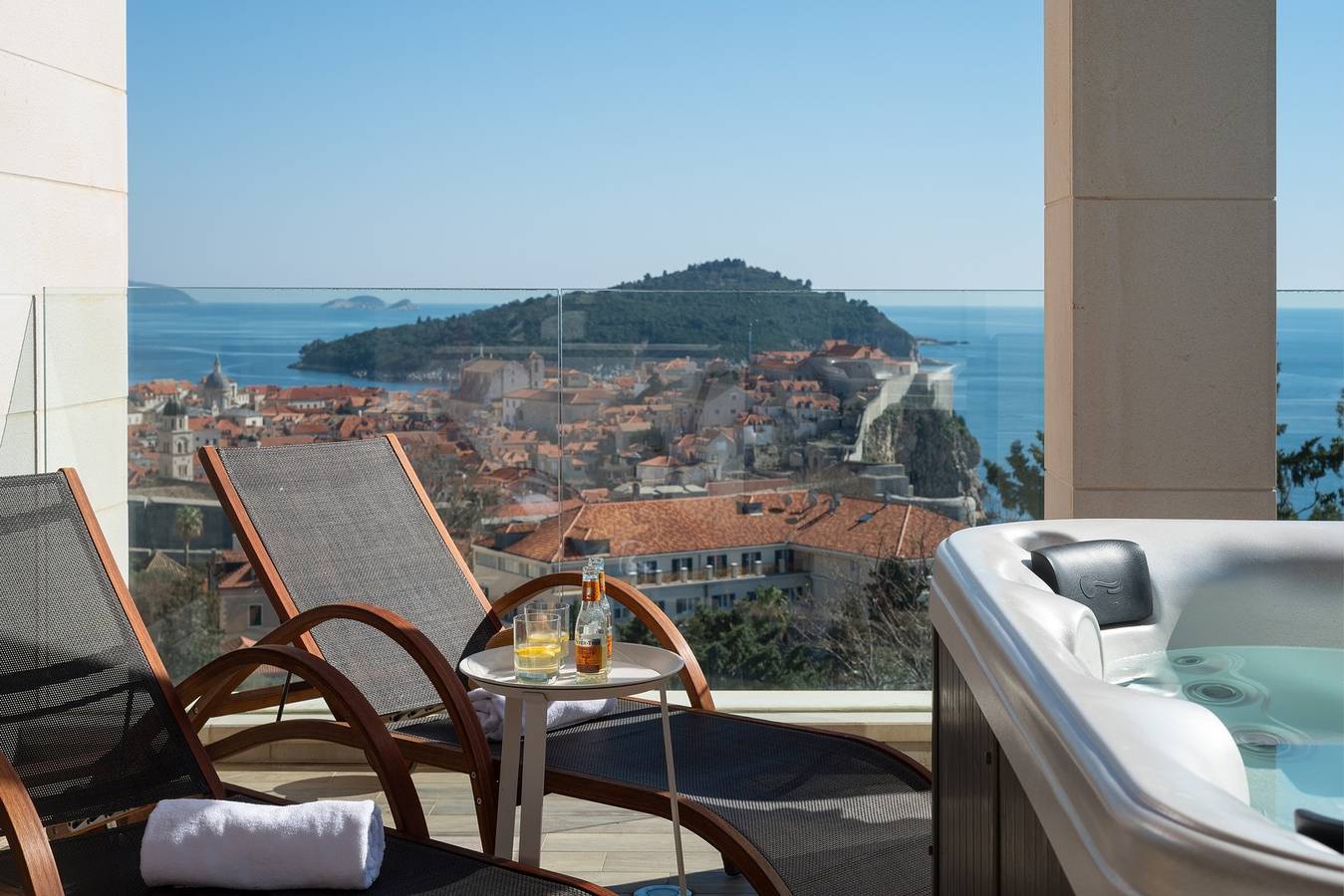 Villa Vita Adele pool sauna jacuzzi sea view bbq family in Dubrownik, Grad Dubrovnik
