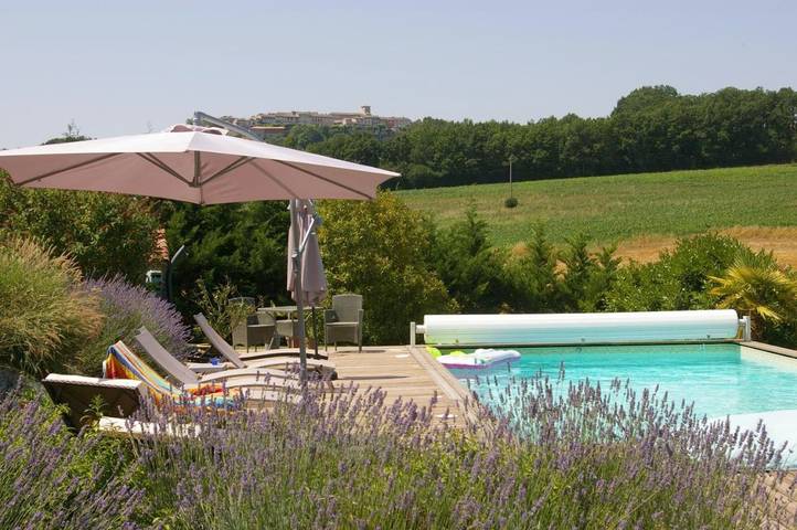 Chambre d’hôte pour 2 personnes, avec Terrasse ainsi que Jardin et Piscine à Itzac