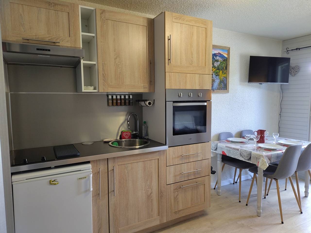 Estudio entero, Estudio cabina 3/4 pers. en Aussois con balcón in Aussois, Región de Saint-Jean-de-Maurienne