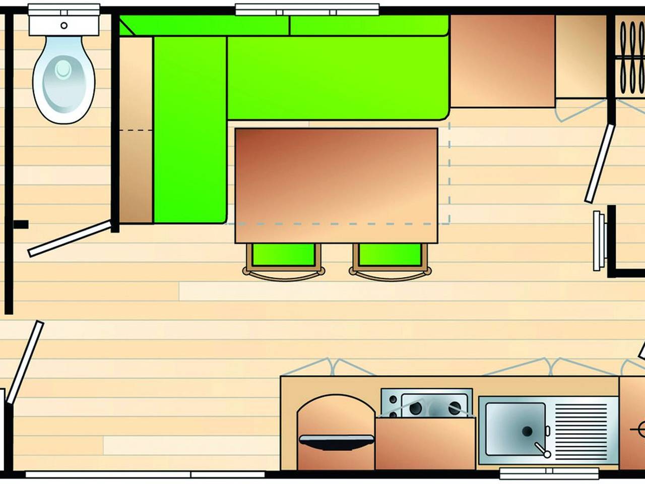 Mobile home with terrace, kitchen equipped for 4 guests in Neffes, Gap region