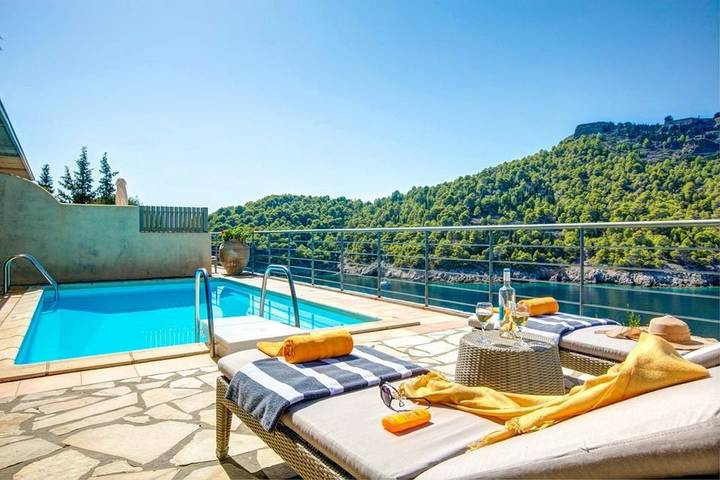 Location de vacances pour 6 personnes, avec Vue sur l’océan ainsi que Balcon et Terrasse dans Άσος - 2
