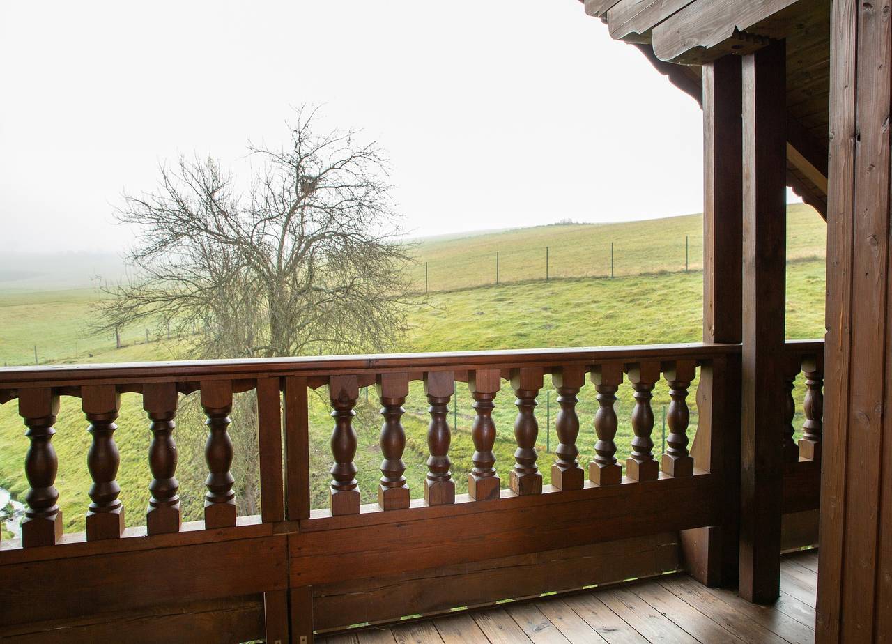 Landhaus „Chalet Wiesenblick“ mit Balkon und Wlan in Windorf, Ostbayern