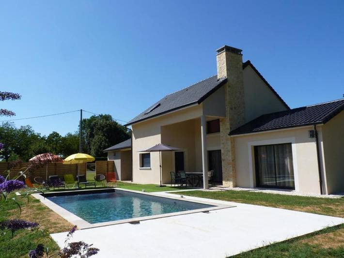 Maison de vacances pour 6 personnes, avec jardin ainsi que terrasse et piscine - 1