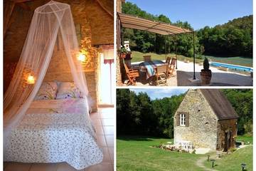 Gîte pour 6 personnes, avec jardin ainsi que piscine et terrasse, animaux acceptés à Proissans