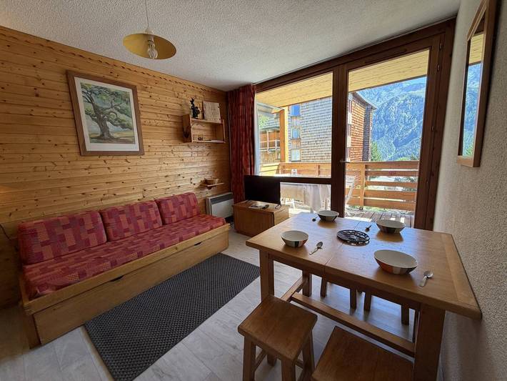 Studio entier, Location Studio 4 pers avec balcon à Plan Peisey in Massif de la Vanoise
