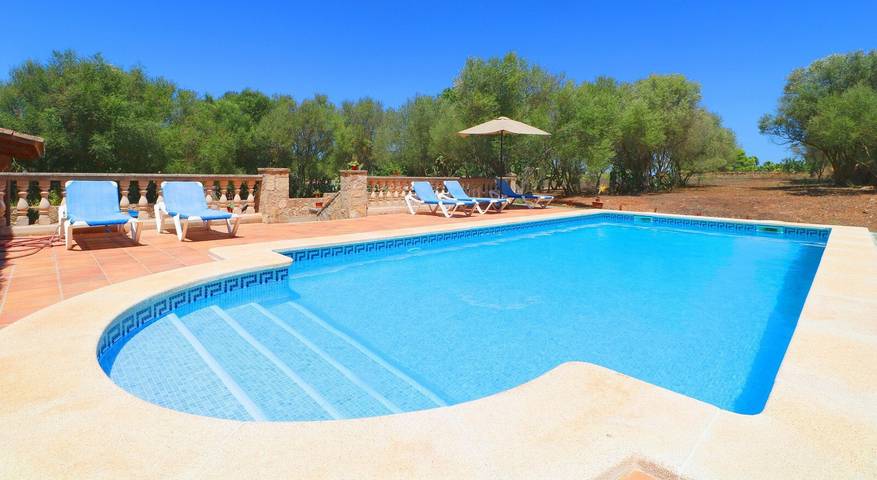 Ruhiges Landhaus Can Guillem mit Pool, Terrasse, Wlan und Klimaanlage in Campos, Mallorca Süden
