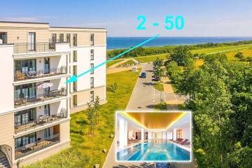 Ferienwohnung für 4 Personen, mit Balkon und Sauna sowie Seeblick in Börgerende-Rethwisch