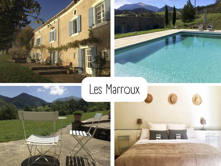 Chambre d’hôte pour 2 personnes, avec jardin et piscine, animaux acceptés