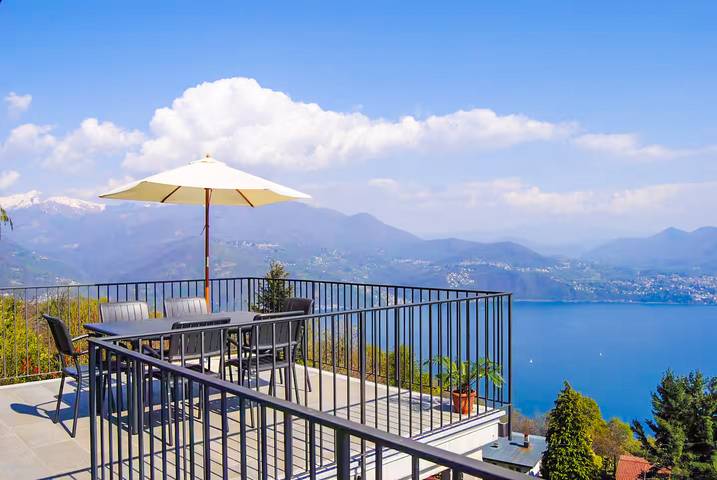 Ferienwohnung für 9 Personen, mit Balkon und Terrasse sowie Garten und Pool in Trarego Viggiona - 2