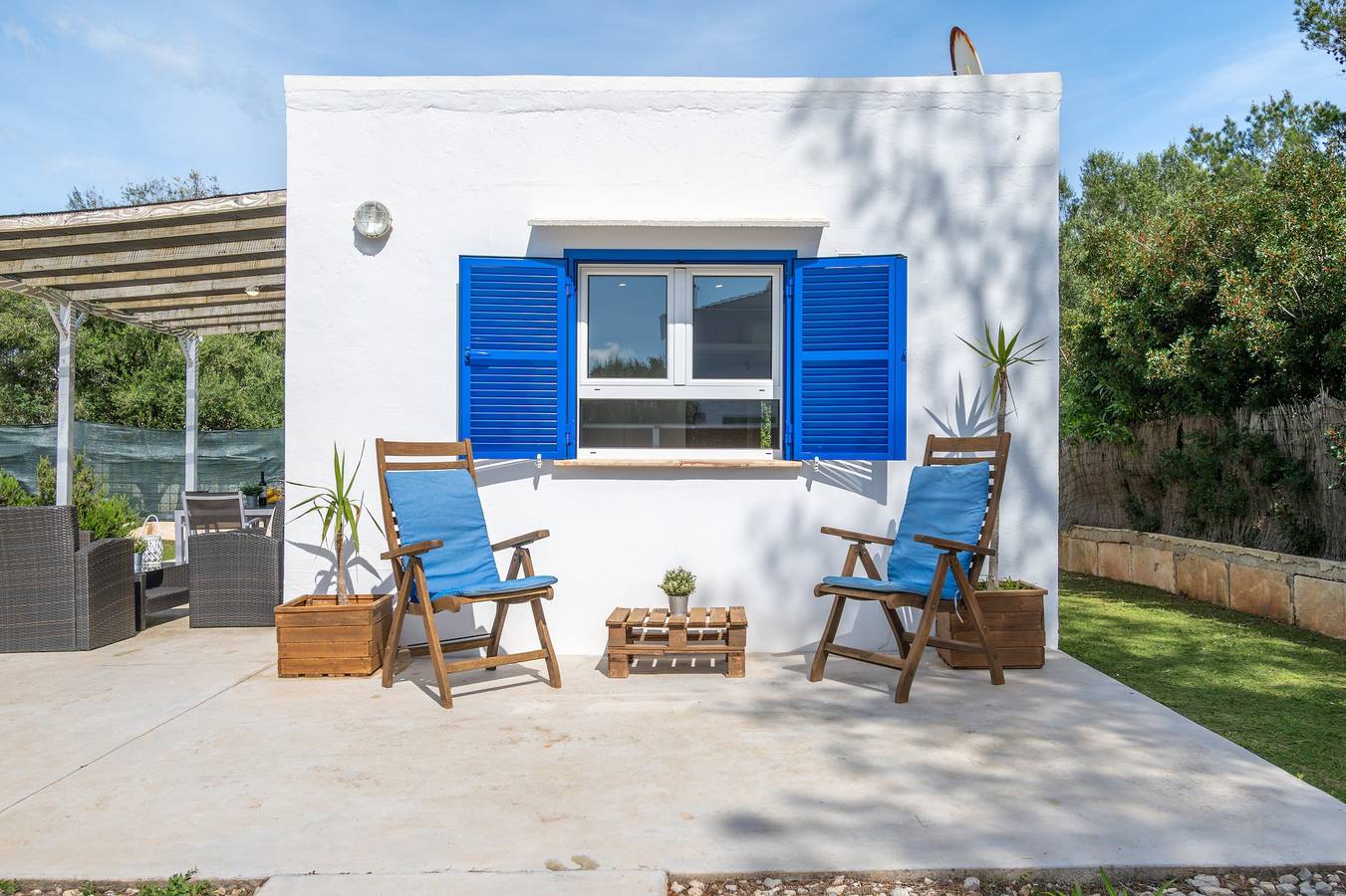 Ferienhaus 'Gemütliches kleines Haus in Meeresnähe' mit privater Terrasse, Wi-Fi und Klimaanlage in Colònia de Sant Pere, Artà