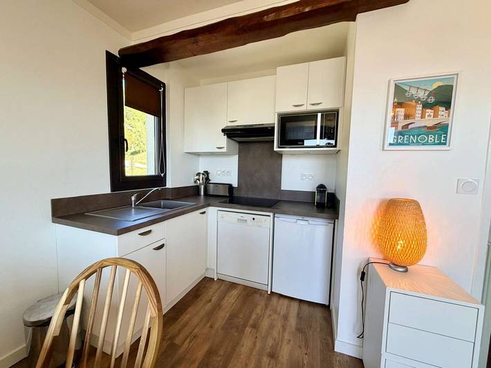 Appartement entier, Appartement avec animaux admis - 6 pers, vue montagne in Huez, Parc national des Écrins