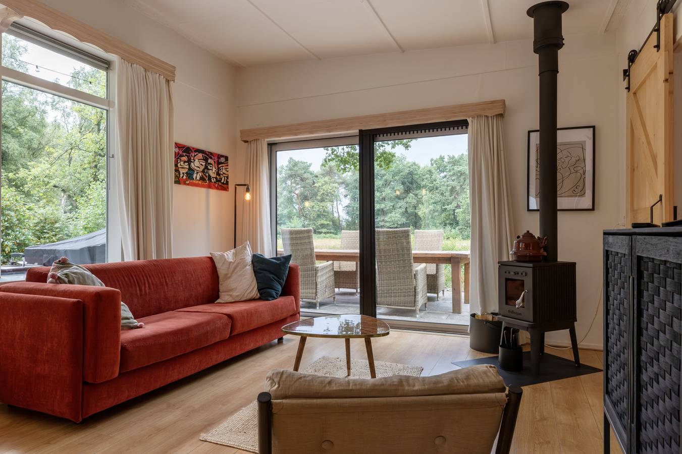 Eingeschossiges Ferienhaus für 4 Personen mit geschütztem Garten in der Nähe von Spier in Nationalpark Dwingelderveld