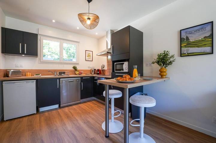 Maison de vacances pour 2 personnes, avec Balcon ainsi que Terrasse et Jardin