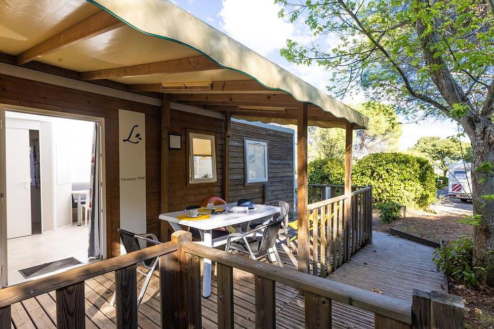 Mobilheim mit Klimaanlage, Haustiere Ok - 4 Pers. in Lézignan-Corbières, Mittelmeerküste (Frankreich)