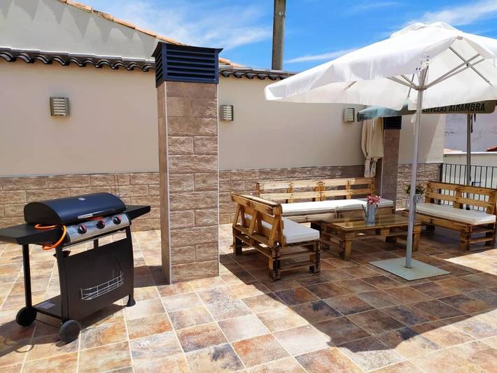 Casa de vacaciones para 9 personas, con Terraza además de Piscina y Vistas en Provincia de Badajoz