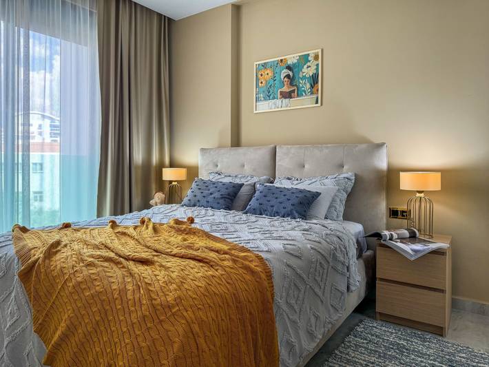 Gîte pour 4 personnes, avec sauna ainsi que piscine et balcon à Alanya