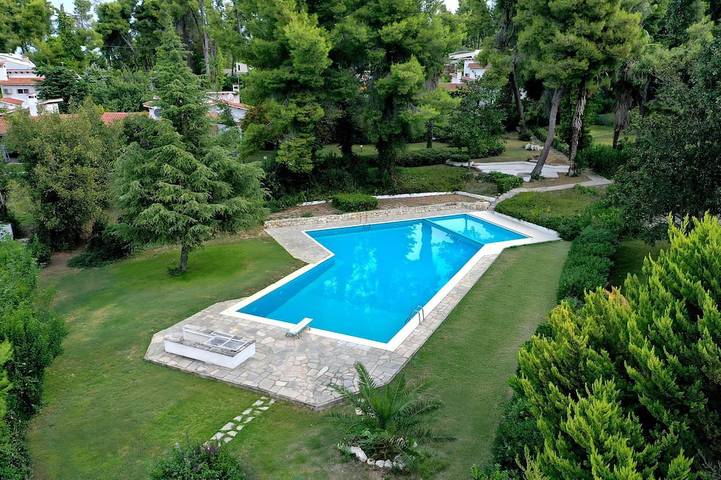Ferienhaus für 6 Personen, mit Garten und Pool in Kassandra