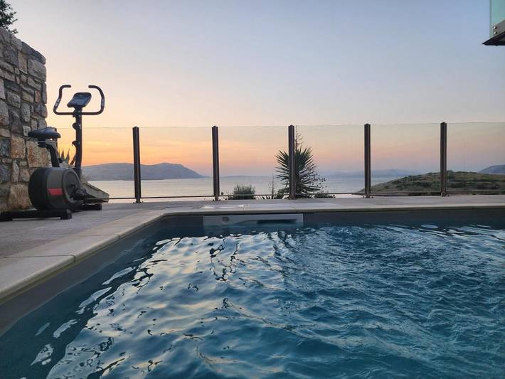 Ferienwohnung für 3 Personen, mit Ausblick und Garten sowie Pool