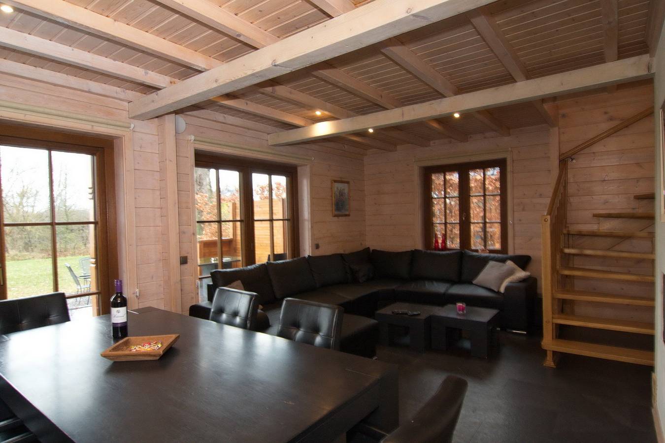 Spacious 6-person wooden house with a hot tub, sauna and veranda in Overijssel in Den Ham, Twente