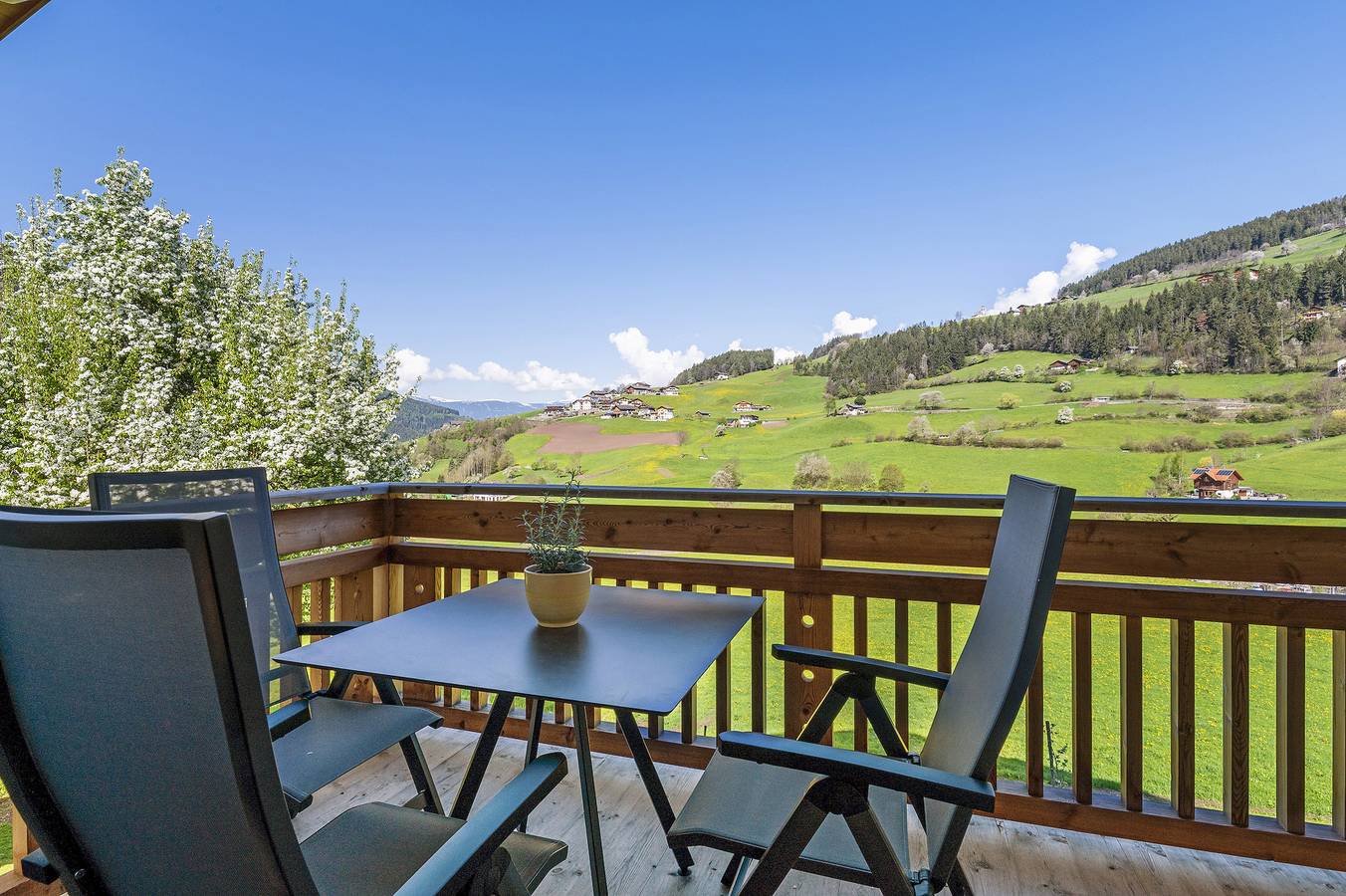 Ganze Wohnung, Ferienwohnung 'Baumannhof Apartment Aria' mit Bergblick, Gemeinschaftsterrasse und Wi-Fi in St. Peter (Bozen), Villnöß
