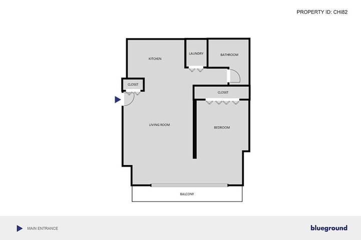 Vacation rental for 2 people, with balcony, with pets in Chicago