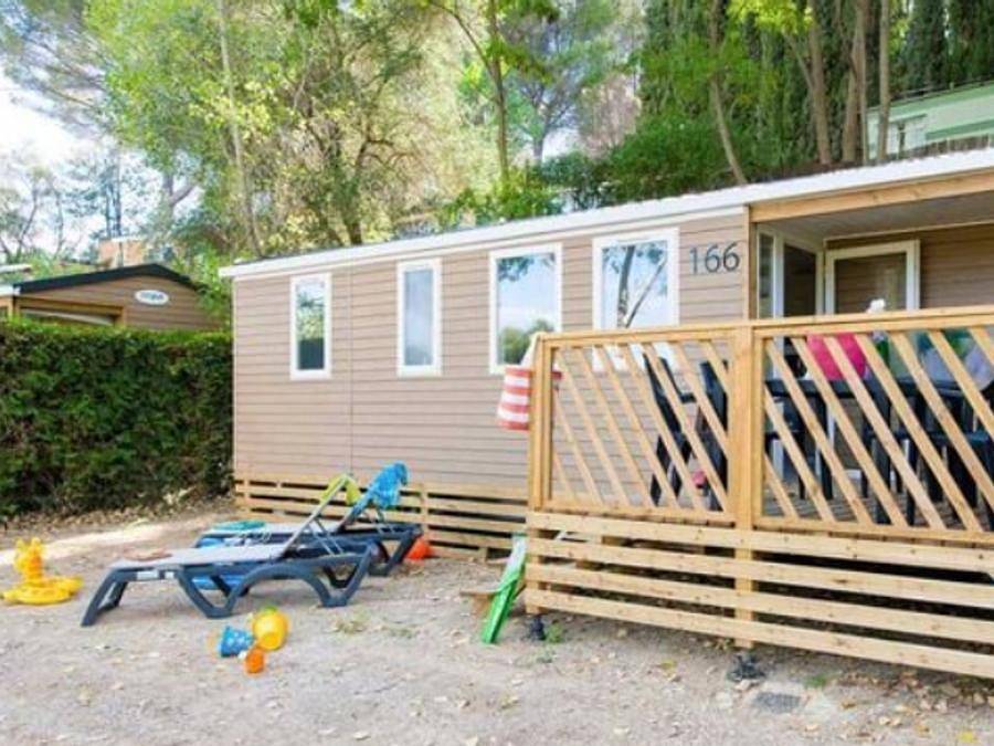 Camping Saint Louis - Mobilhome 6 personas - | Confort | 3 Dormitorios | 6 Pers | Terraza individual | Aire acondicionado | Tv in La Roquette-sur-Siagne, Region de Cannes